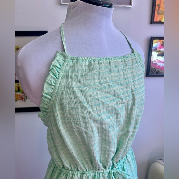 Majorelle Mint Gingham Halter Ruffle Dress – Size M - Picture 13 of 13
